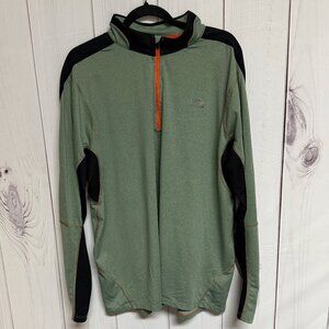 The North Face Kilowatt‎ 1/4 Zip Shirt Men's XL Green FlashDry XD Performance
